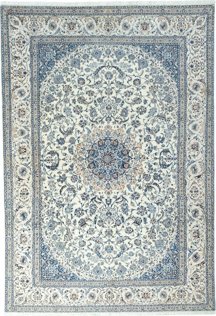 Nain Tappeto persiano 370x250 Beige (Iran) Annodato A Mano