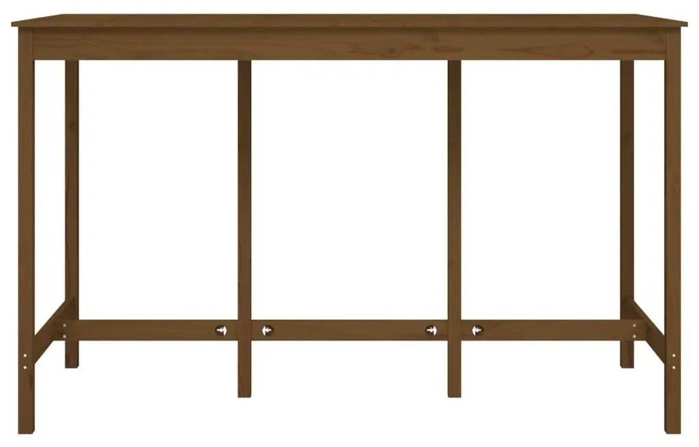 Tavolo da bar miele 180x80x110 cm in legno massello di pino