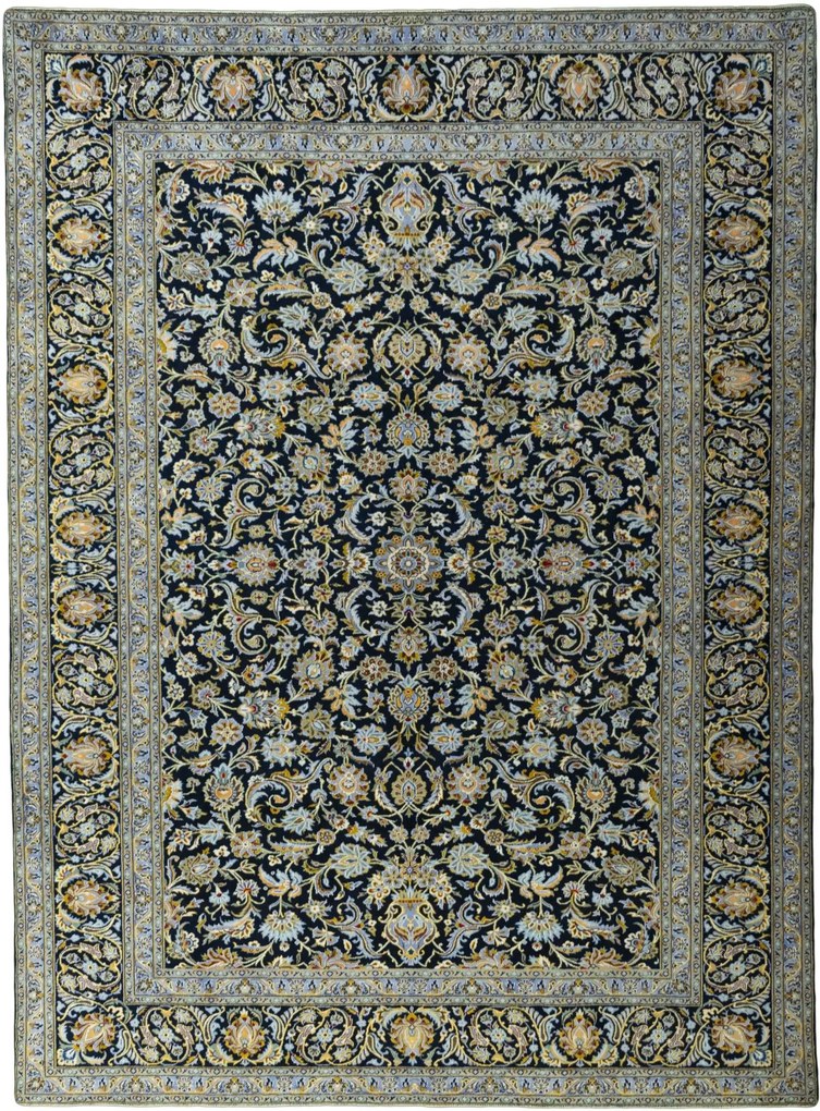 Kashan Tappeto persiano 290x390 Blu (Iran) Annodato A Mano