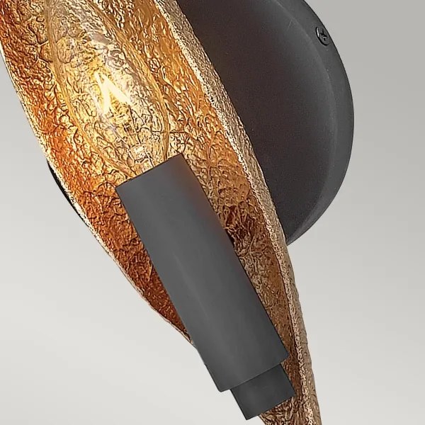 Quintiesse QN-WILLOW1-CBK - Lampada da parete WILLOW 1xE14/40W/230V oro/nero