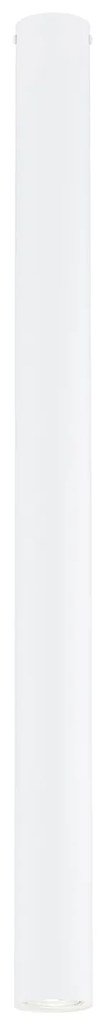 Plafoniera Moderna Faretto Marduk 1 Luce Acciaio Bianco 80 Cm