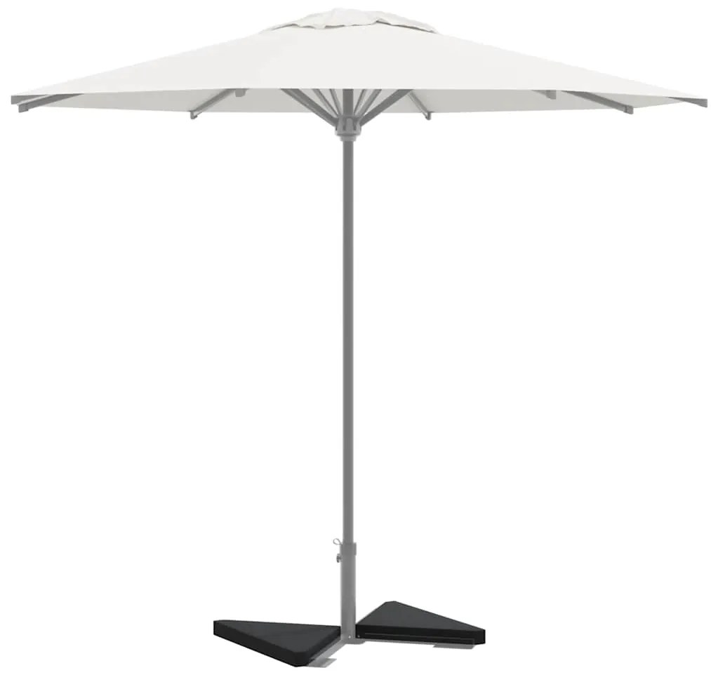 Piastre Per Parasole 2 Pz İn Granito Triangolare 14 Kg Nero /