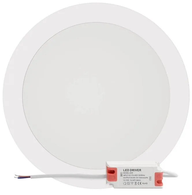 Plafoniera LED Rotonda 20W 2.000lm Ø225mm Osram chip LED