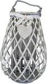 GEORGIE - lanterna in vimini tondo 15 x 25 cm