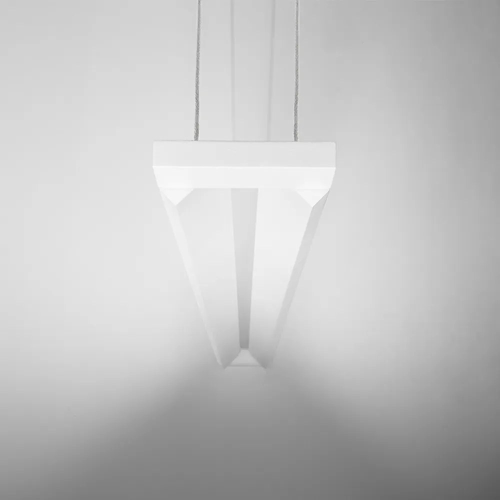 Lampadario In Metallo Moderno Sway Bianco 2 Luci