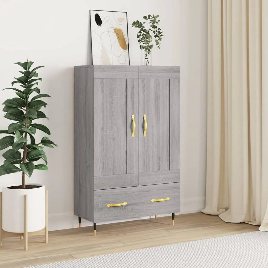 Credenza grigio sonoma 69,5x31x115 cm in legno multistrato