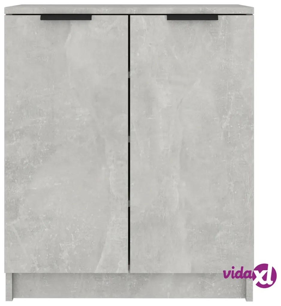 vidaXL Scarpiera Grigio Cemento 59x35x70 cm in Legno Multistrato