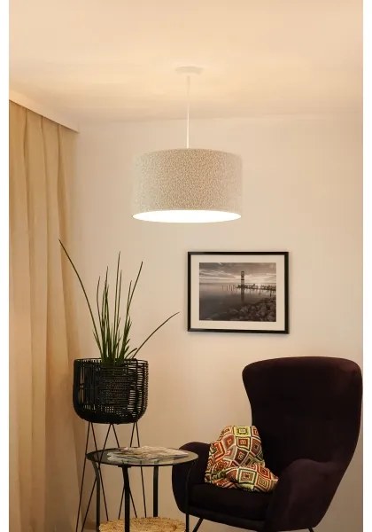 Brilagi - Lampadario a sospensione con filo BOUCLE ROLLER 1xE27/15W/230V diametro 45 cm color crema