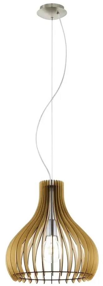 Eglo 61916 - Lampadario a sospensione con filo TINDORI 1xE27/60W/230V diametro 38 cm marrone