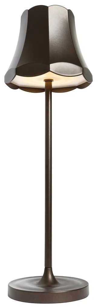 Lampada da tavolo retrò bronzo scuro ricaricabile IP44 - Granny