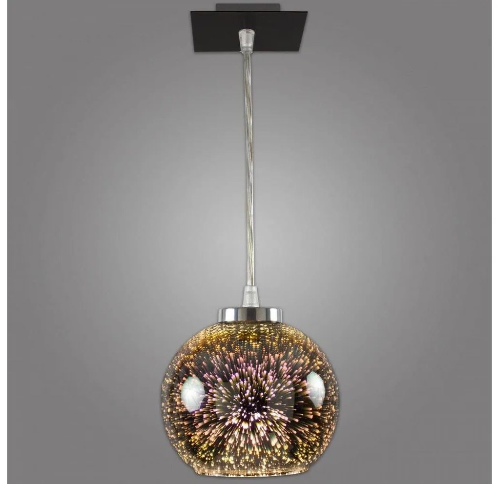 Kemar NP/1/D3 - Lampadario a sospensione con filo KULE 3D 1xE27/60W/230V