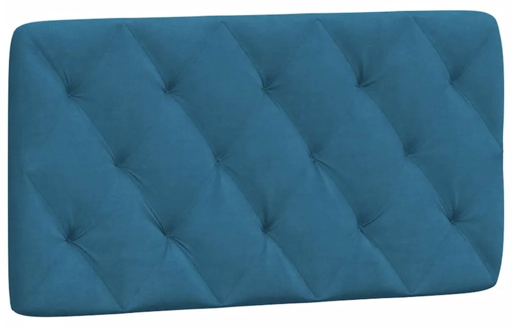 Letto con materasso blu 100x200 cm in velluto