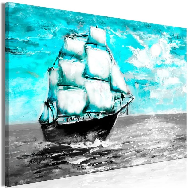 Quadro Spring Cruise (1 Part) Wide Blue  Colore Grigio, Dimensioni e Misure 90x60