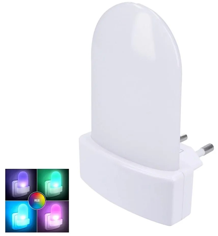 Solight WL910 - Lampada di orientamento LED RGB con sensore LED/0,5W/230V