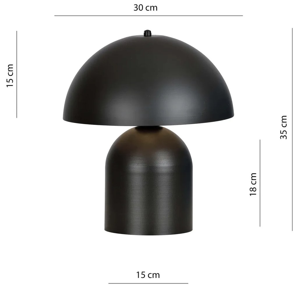 Lampada KAVA Black E27 da Tavolo Scrivania e Comodino