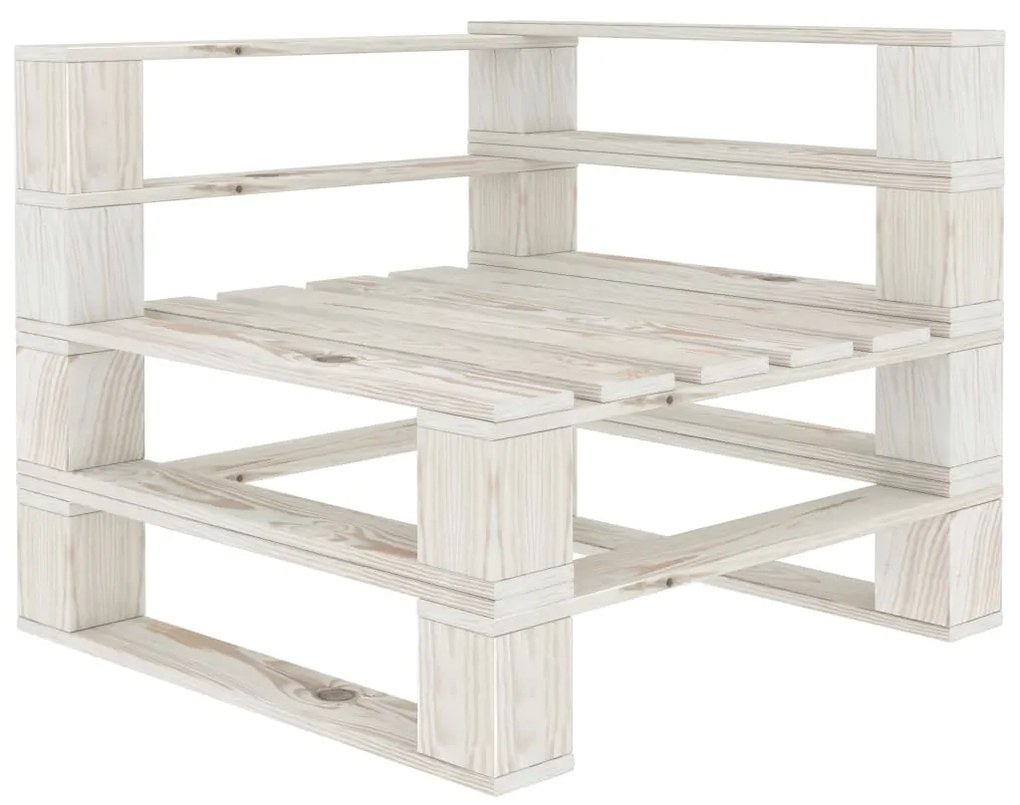 Divano da Giardino Pallet a 3 Posti con Cuscini Antracite Legno