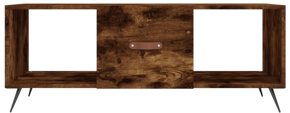 Tavolino da salotto rovere fumo 102x50x40 cm legno multistrato