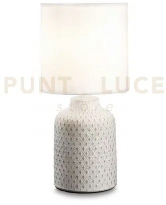 Kali' lampada da tavolo in ceramica con disegno in rilievo 1 luce a...