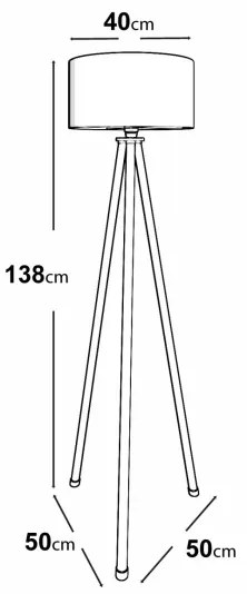 Lampada da terra AYD 1xE27/40W/230V nero/marrone
