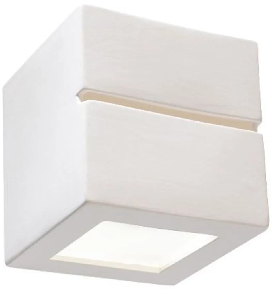 Applique da Parete in Gesso Pitturabile LEO LINE E27 da interno