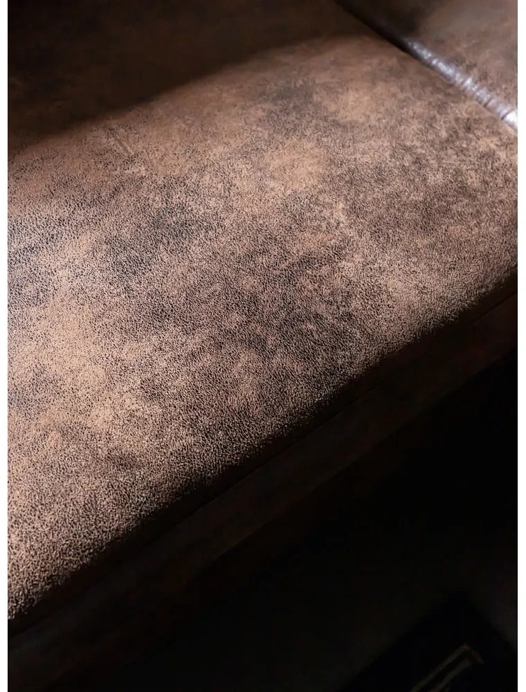 Divano letto angolare in similpelle marrone (angolo destro) Lofty Lilly - Miuform