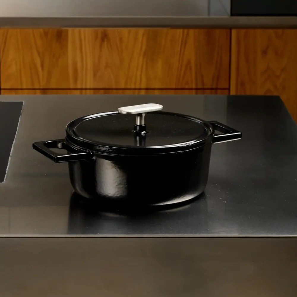Casseruola in ghisa con coperchio incluso adatta all'induzione 2 l Mattia 3.0 – FABINI