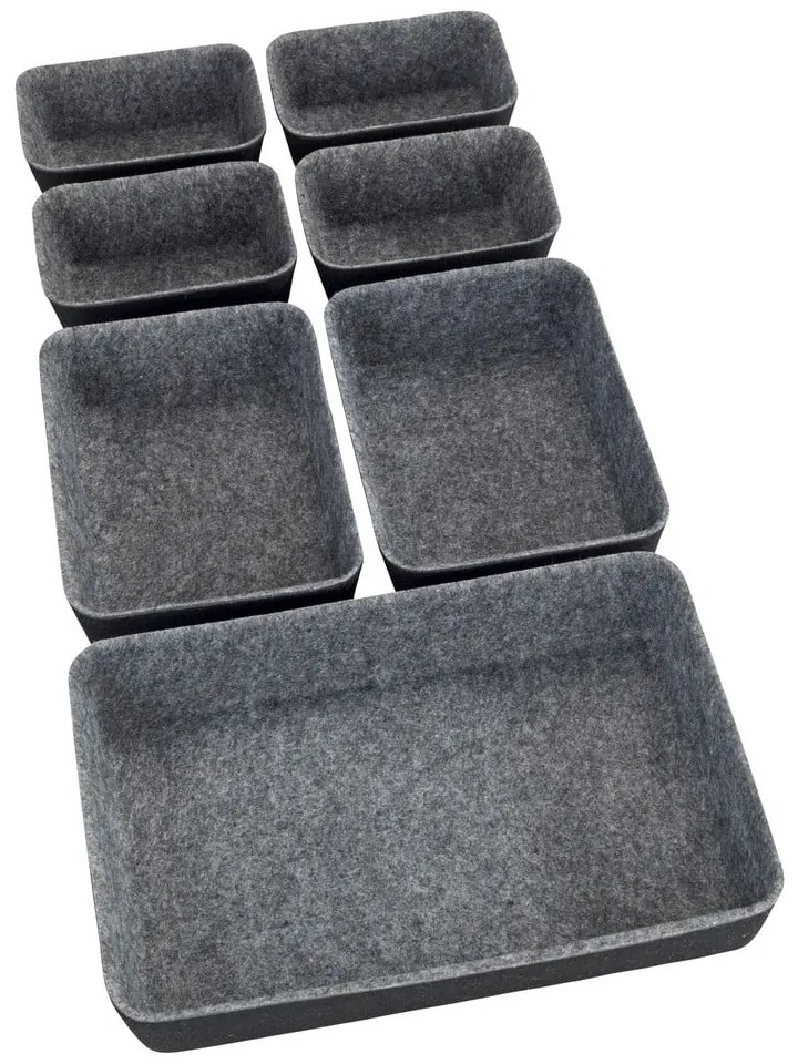 Set di 7 organizer grigi - Wenko