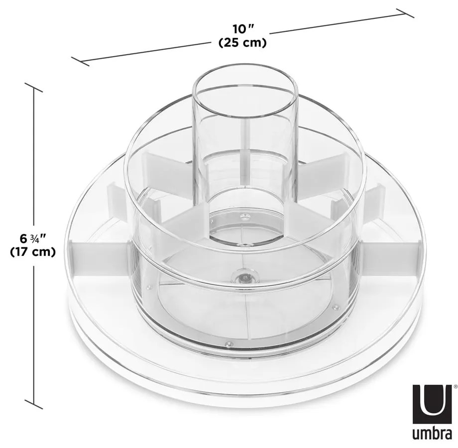 Organizzatore da bagno in plastica per cosmetici Cascada - Umbra