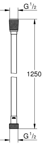 GROHE 22110000 - Flessibile per doccia VITALIOFLEX SILVER 1250 mm