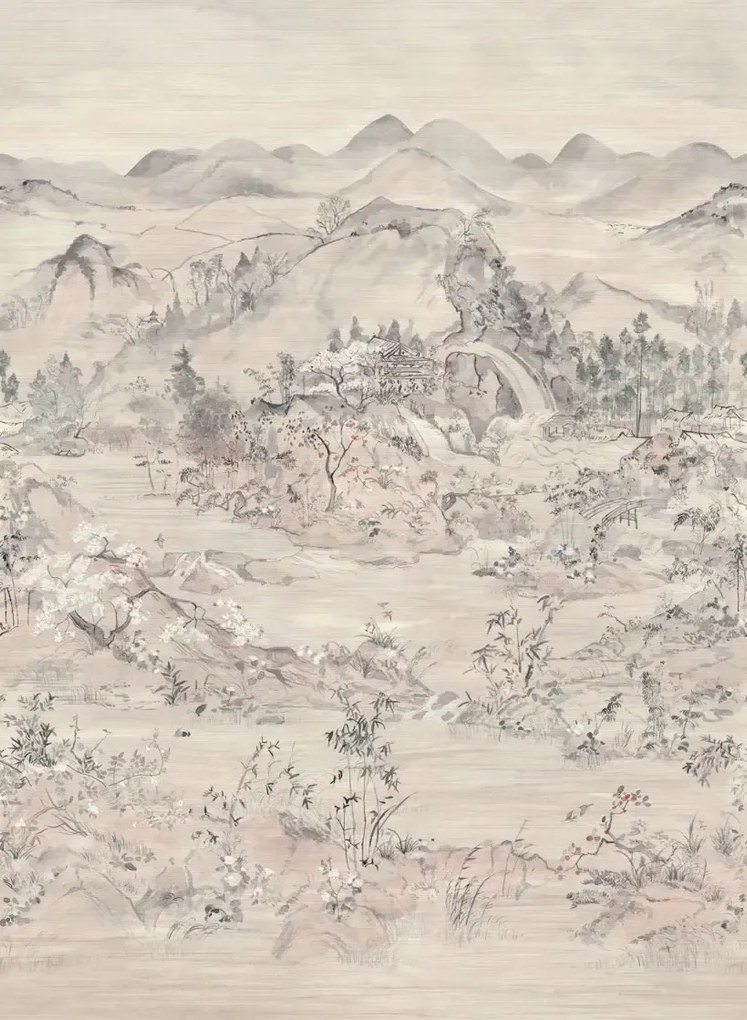 Cole & Son Carta da parati Japanese Chinoiserie - Grasscloth - Pearlescent