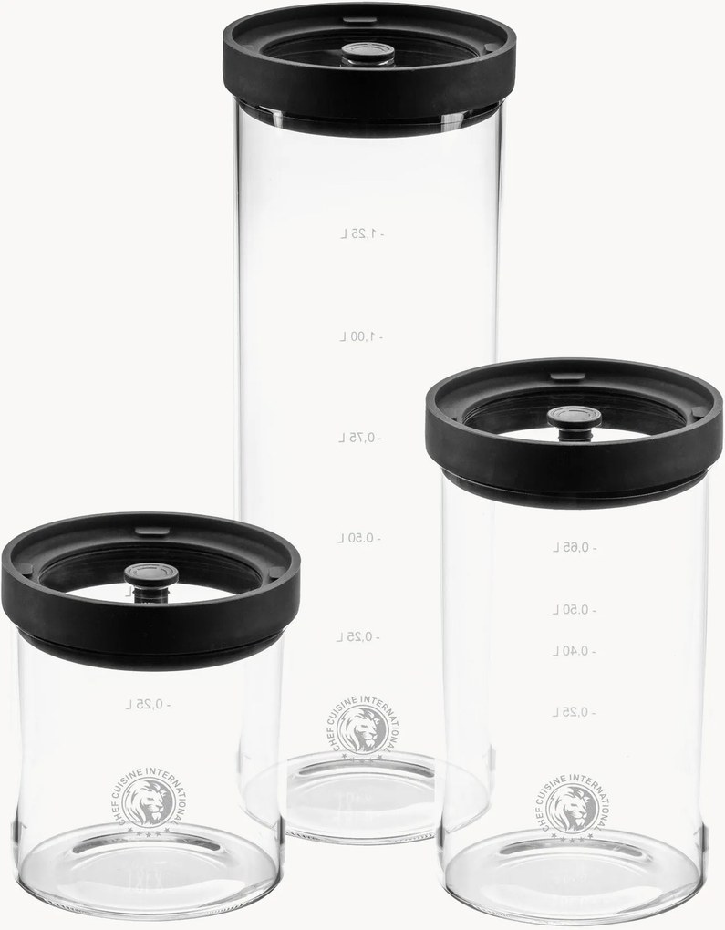 Set di 3 contenitori in vetro borosilicato Organika