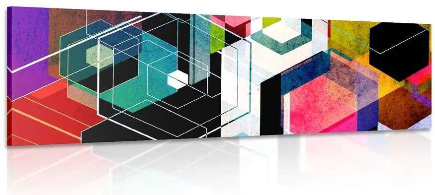Quadro su tela – Ornamento geometrico multicolore