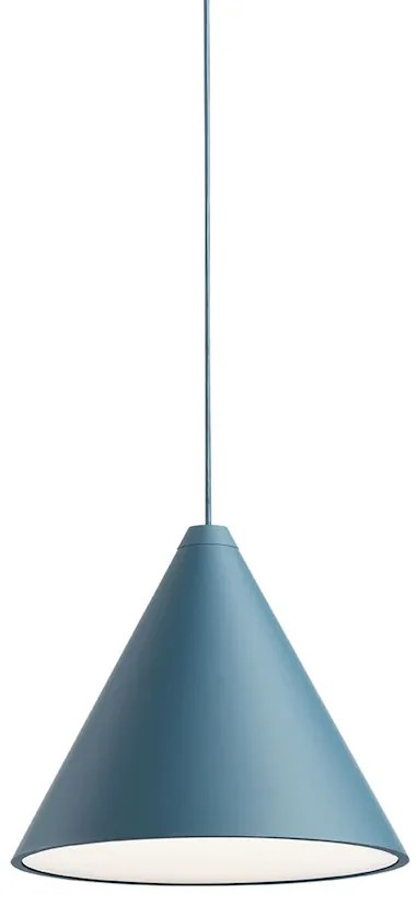 FLOS String Light Testa a Cono Lampada da sospensione/pavimento cavo 22 metri a luce diffusa in alluminio blu