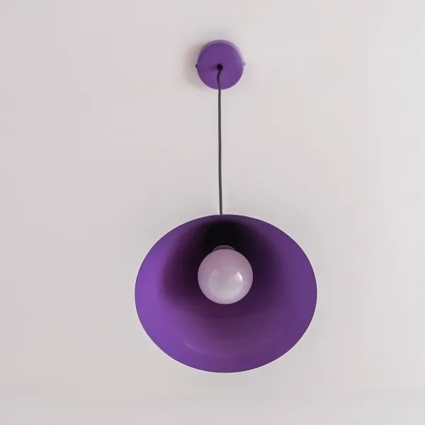 Lampada a sospensione su cavo ETNA II 1xE27/15W/230V Ø 18,5 cm viola