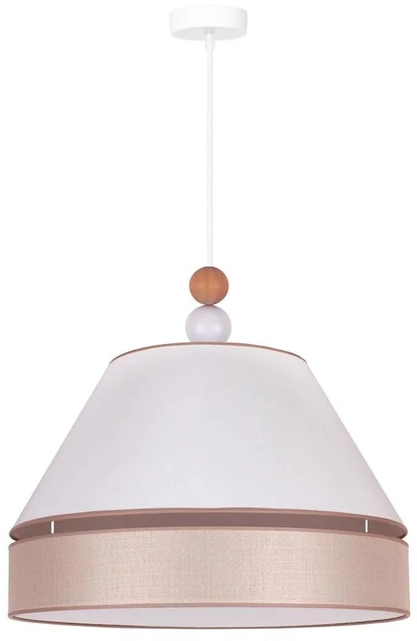 Duolla - Lampadario a sospensione con filo AVIGNON 1xE27/15W/230V diametro 50 cm bianco/beige