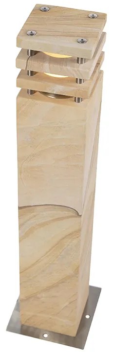 Lampada da terra moderna per esterni in pietra arenaria 70 cm - Grumpy