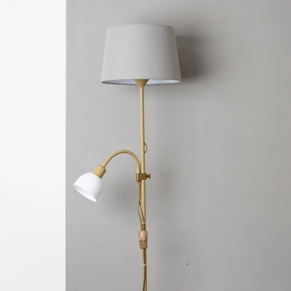 Brilagi - Lampada da terra CERIA 2 in 1 1xE27/100W/230V + 1xE14/25W oro/grigio