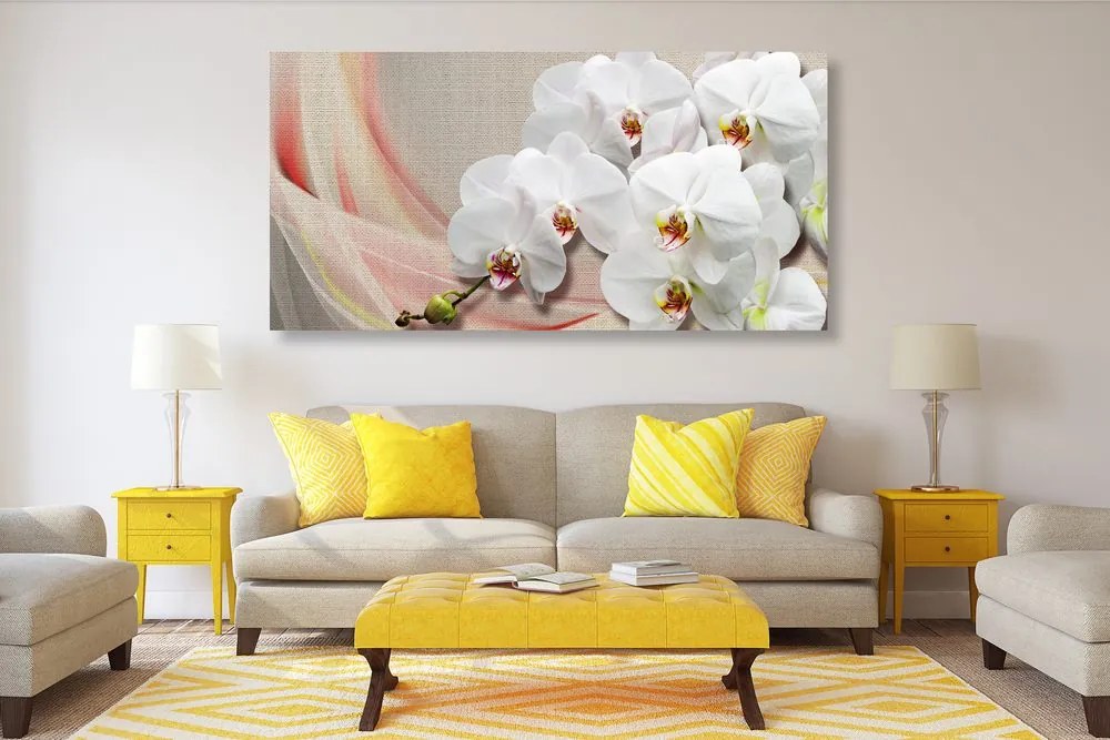 Quadro su tela – Orchidea bianca su tela