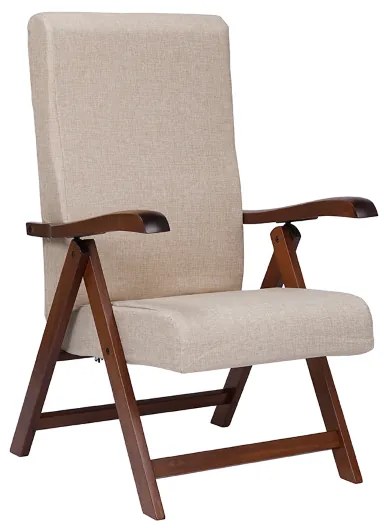 Poltrona MIAMI in faggio con imbottitura relax reclinabile 4 posizioni BEIGE
