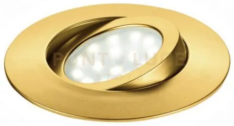 Incasso led zenit oro 5w 550lm 3000k ip44 orientabile 9x2,5cm