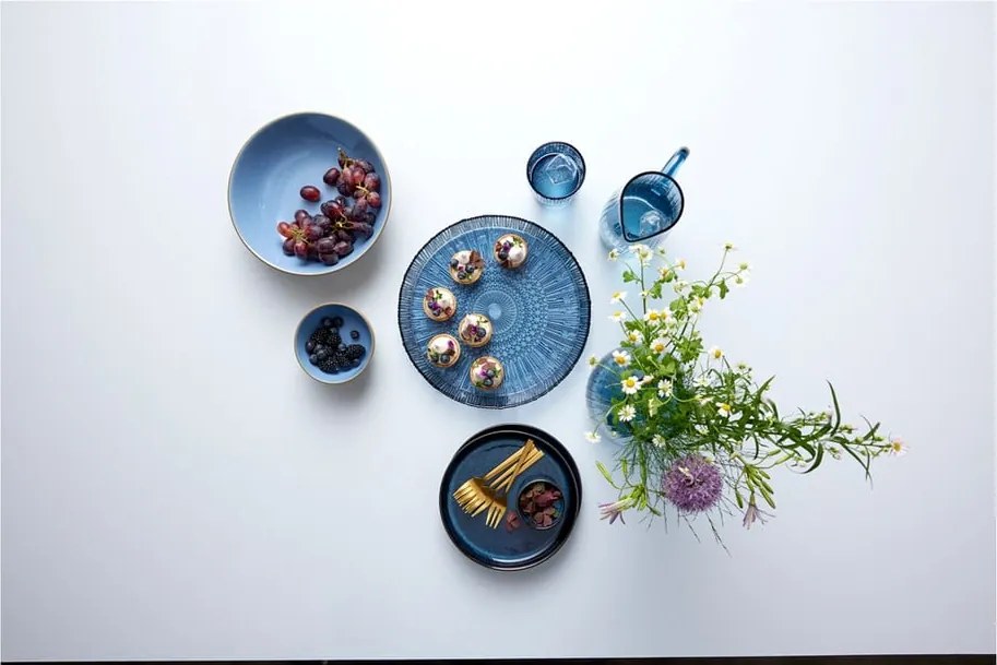 Piatto da portata in vetro blu ø 30 cm Kusintha - Bitz