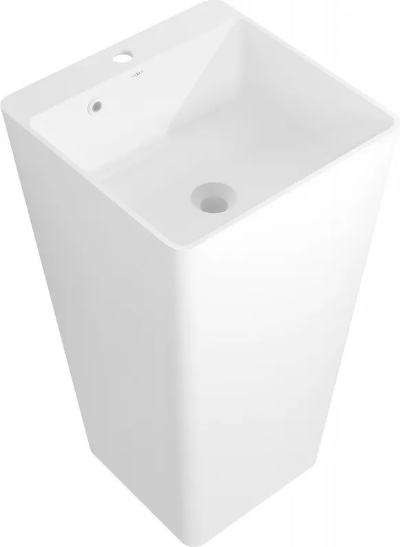 Mexen Neva lavabo autoportante in conglomerato 45 x 45 cm, bianco opaco - 26614500