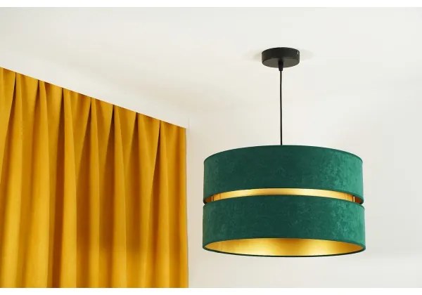 Duolla - Lampadario a sospensione con filo DUO 1xE27/15W/230V diametro 40 cm verde/oro
