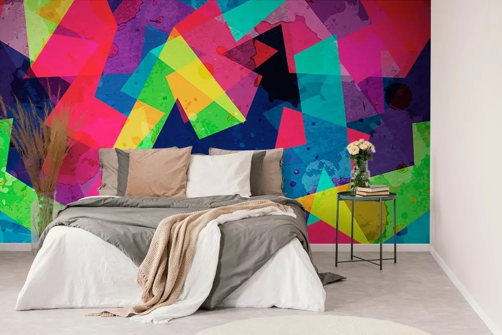 Carta da parati – Motivo geometrico con effetto grunge