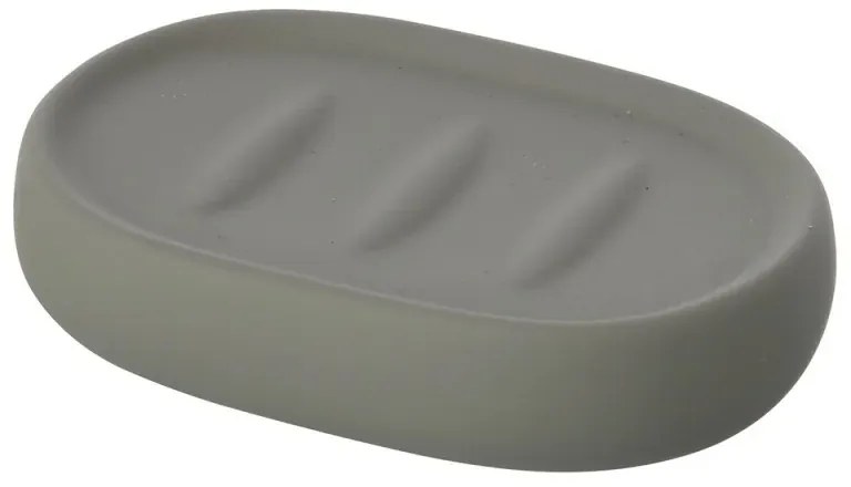 Portasapone da appoggio linea Sidney in ceramica grigia