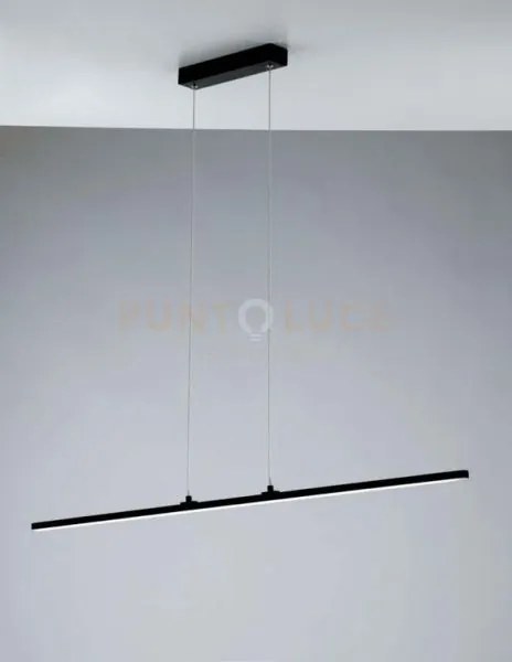 Lampadario a sospensione led shanghai nera 29w 3250lm 3000k 100x1,2...