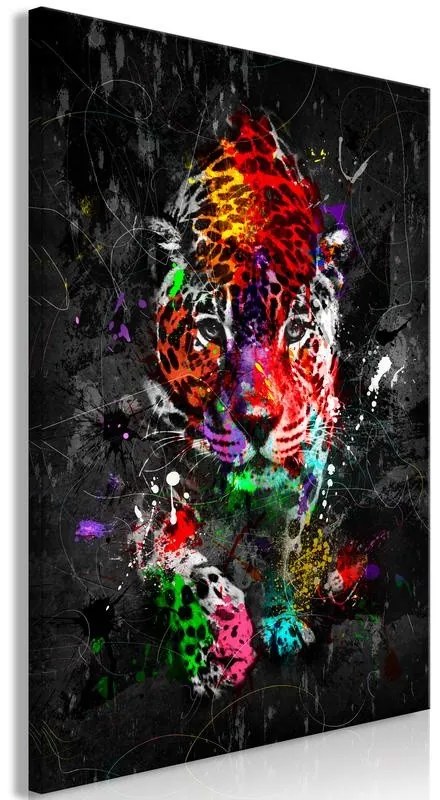 Quadro  Colourful Animals: Panther (1 Part) Vertical  Larghezza x Altezza Home decor 60x90