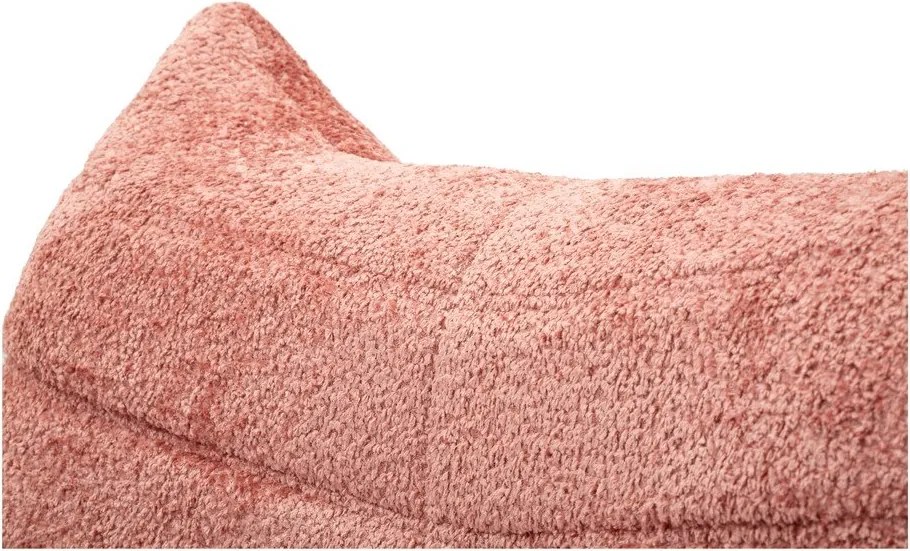 Puof a sacco rosa con rivestimento in bouclé Mask – Mauro Ferretti