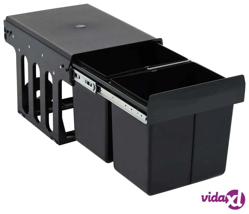vidaXL Cestino Estraibile per Mobile Cucina Chiusura Ammortizzata 36L