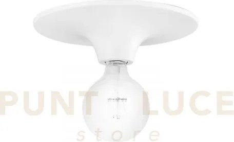 Plafoniera vesevus bianco 1 luce attacco e27 30x30x8cm in metallo